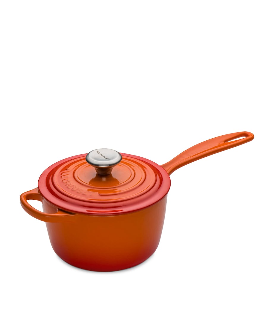 Set of 3 Cast Iron Saucepans CERISE Image 3