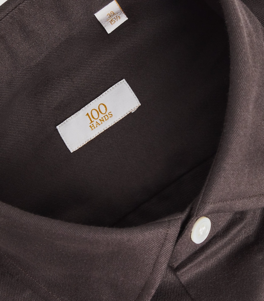 Cotton Long-Sleeve Shirt CHOCOLATE BROWN Image 5