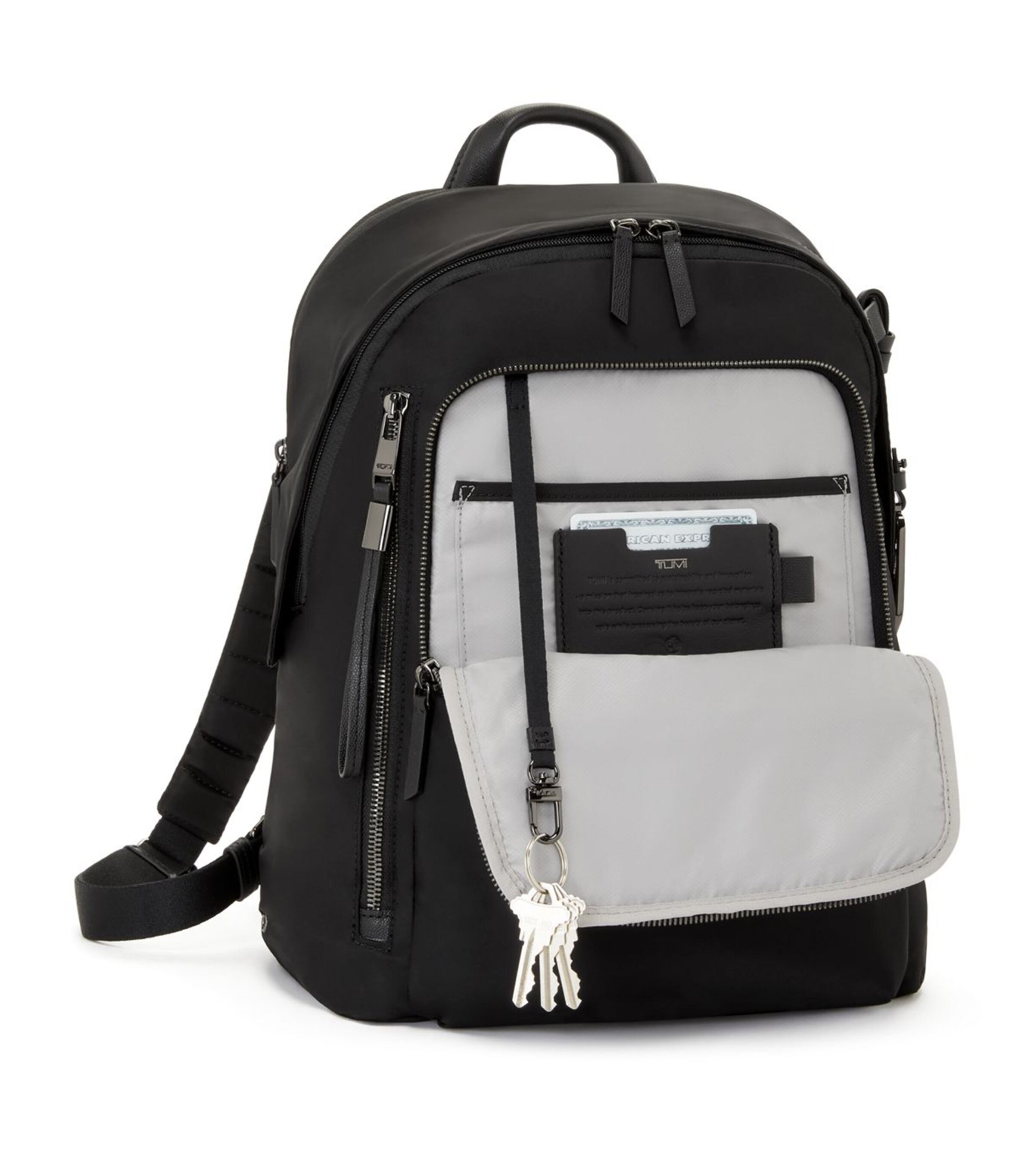 Nylon Voyageur Halsey Backpack BLACK GUNMETAL T522 Image 4