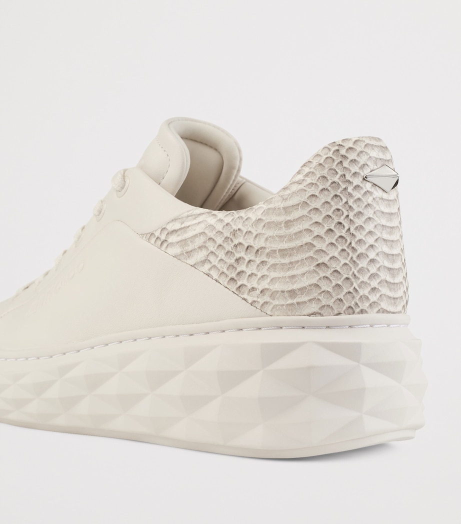 Diamond Maxi Leather Sneakers V LATTE/ROCCIA Image 5