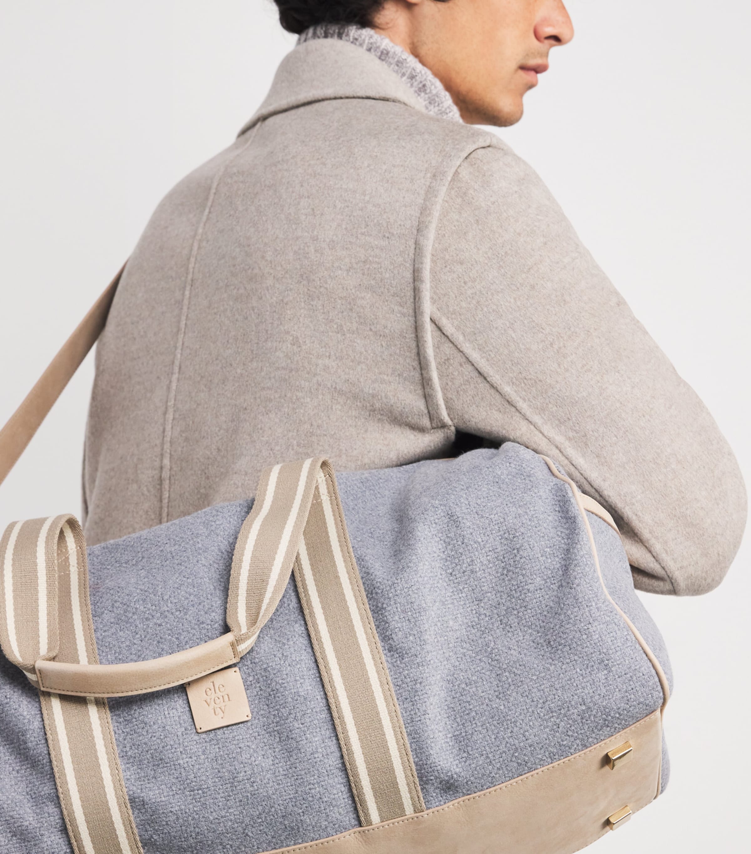 Wool Canvas Holdall GRIGIO ARGILLA Image 2