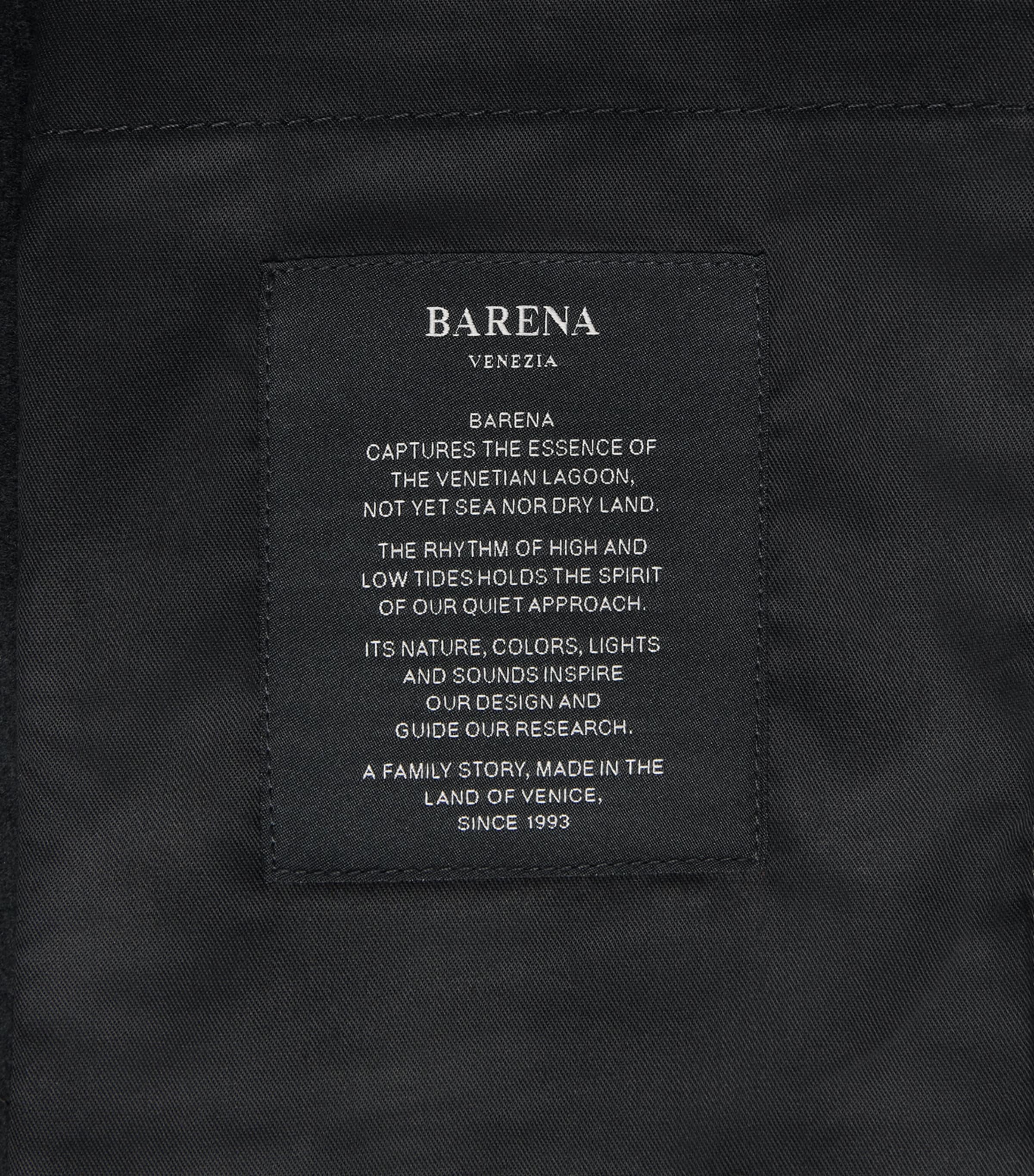 Barena Mens Wool-Blend Tailored Bomber Jacket Nero Image 6