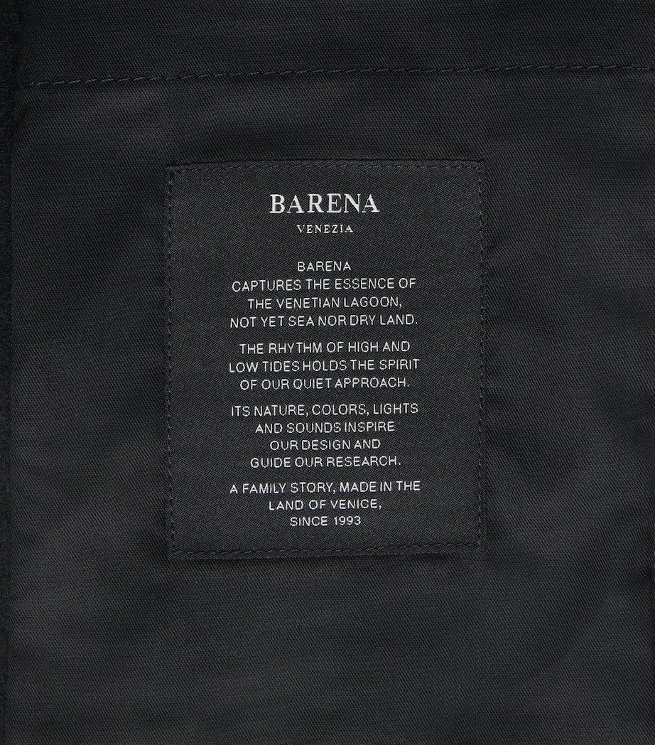 Barena Mens Wool-Blend Tailored Bomber Jacket Nero Image 6