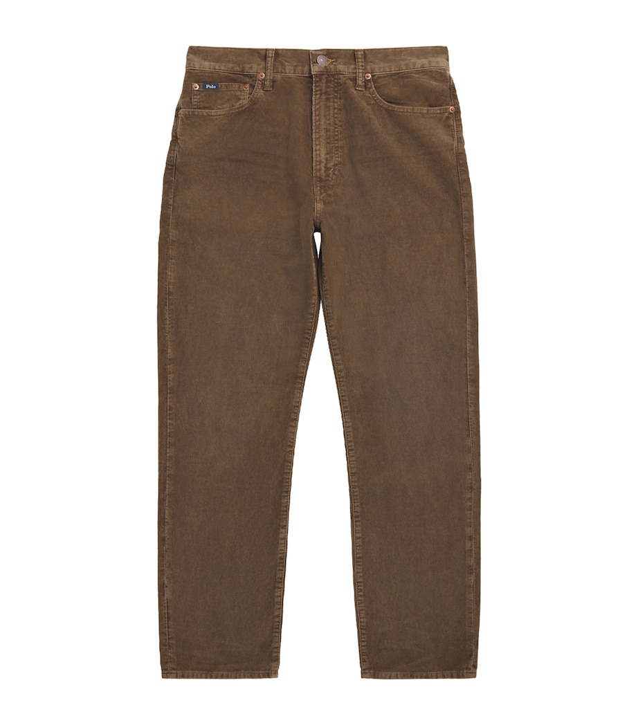 Cotton Corduroy Straight Fit Trousers BROWN SOFT FADE Image 1