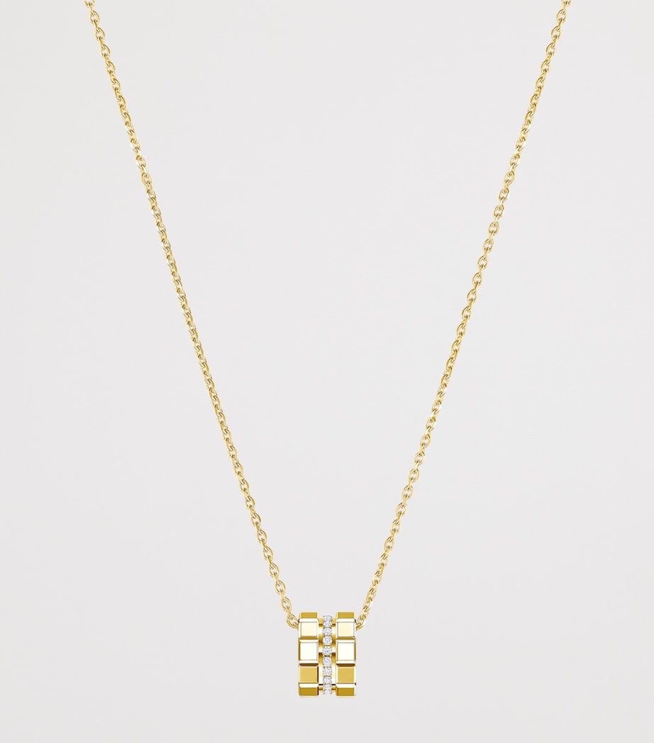 Yellow Gold and Diamond Ice Cube Necklace 18K YELLOW GOLD Image 2