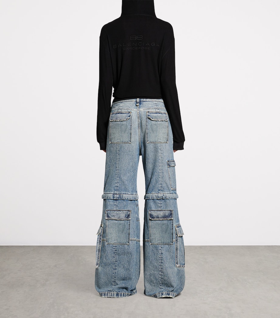 Denim Cargo Jeans 4245 Image 5