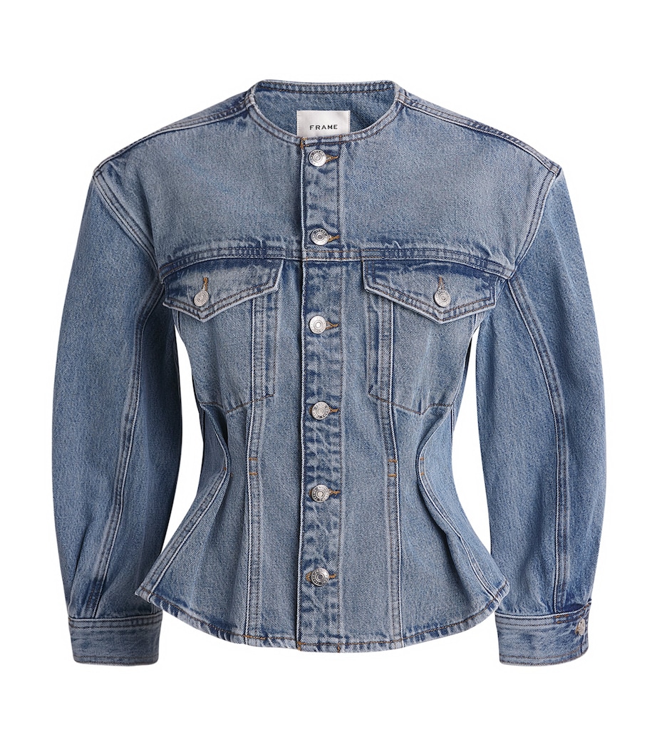 FRAME Womens Nipped Denim Jacket Umb Ria Image 1