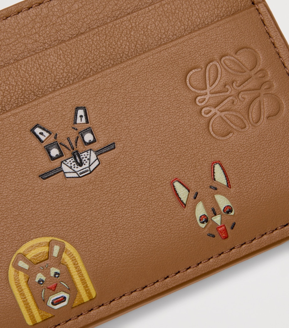 x Louis Wain Leather Cats Card Holder MOCHA Image 4