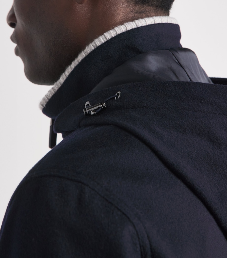 Paul & Shark Mens Cashmere-Wool Hybrid Knit Jacket Blue Image 3