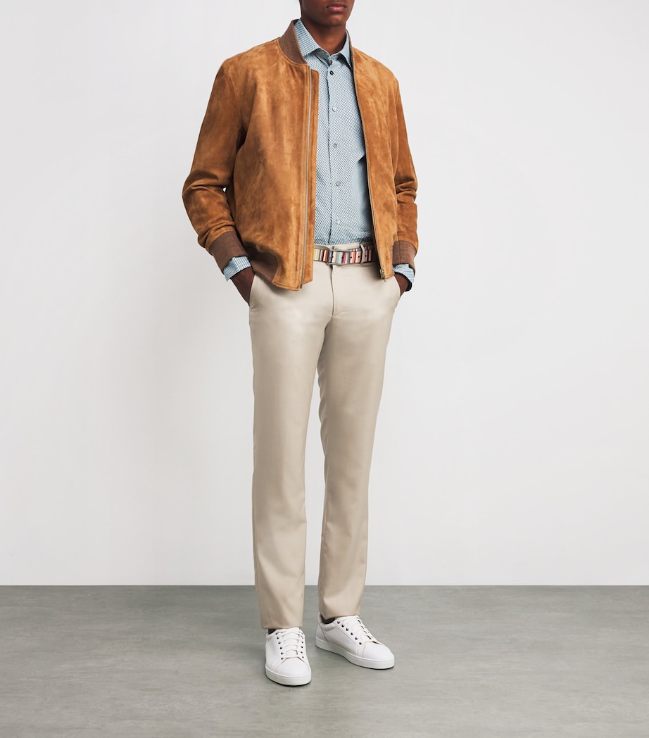 Suede Bomber Jacket 64A_CAMEL Image 2