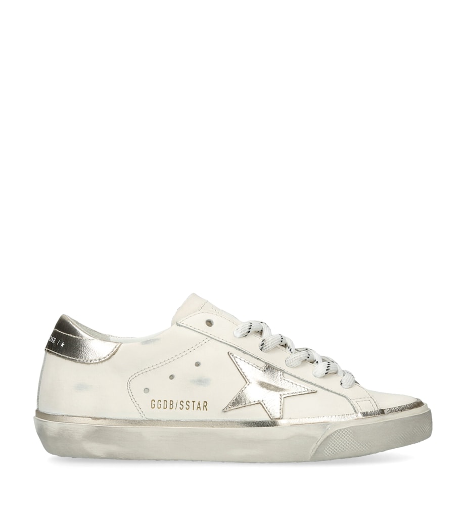 Golden Goose Leather Super-Star Sneakers White/oth Image 1
