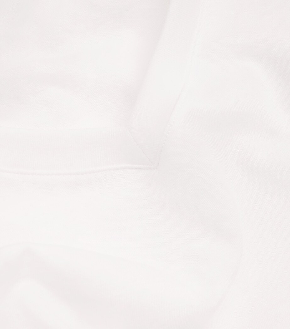 Cotton Living V-Neck T-Shirt 0101 WHITE Image 6