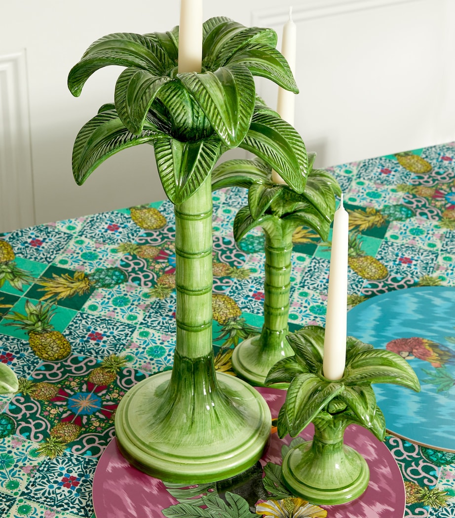 Large Palm Tree Candlestick (35cm) MULTI Image 3