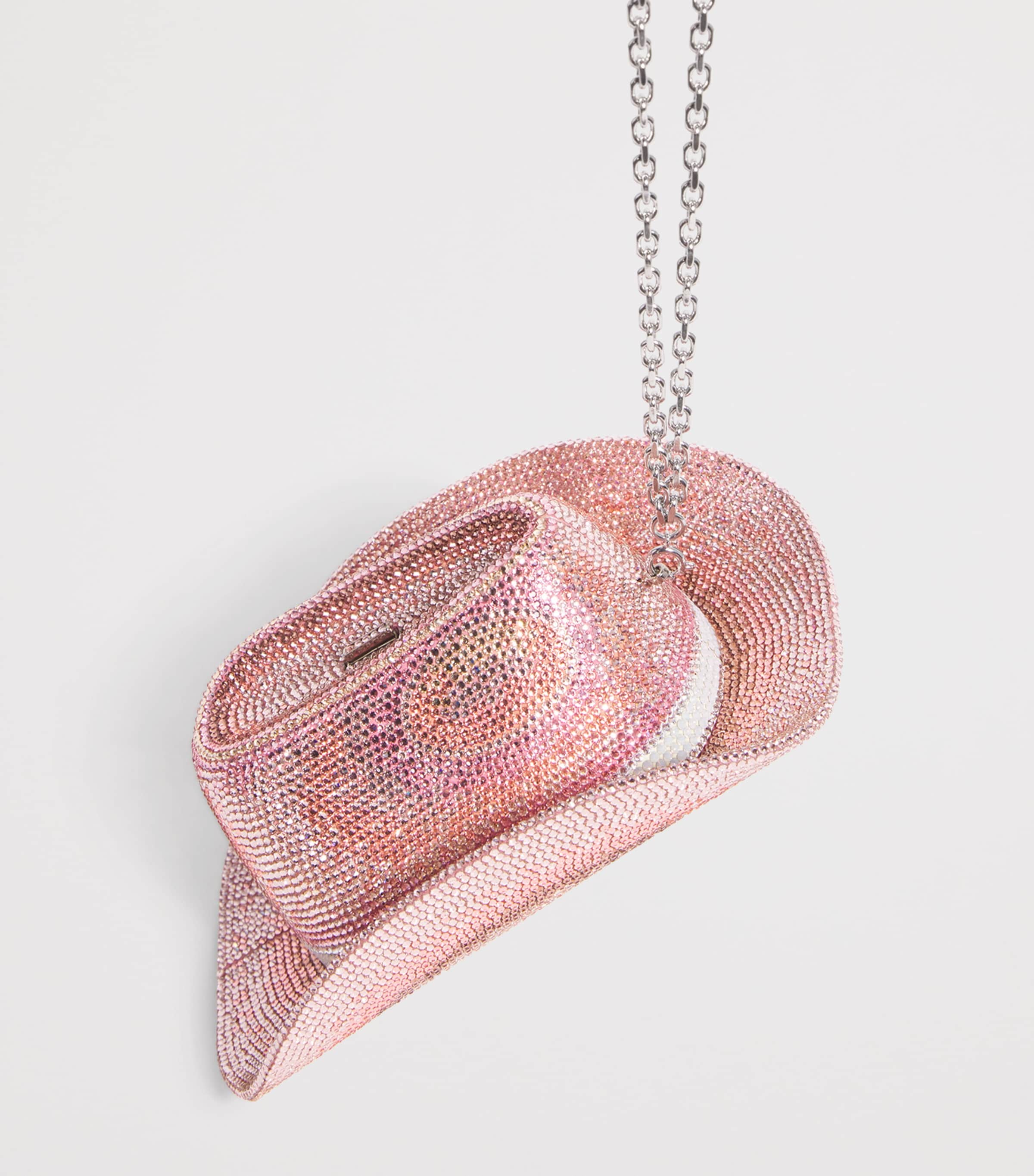 Crystal Cowboy Hat Dakota Clutch Bag SLRMT ROSE MULTI Image 6