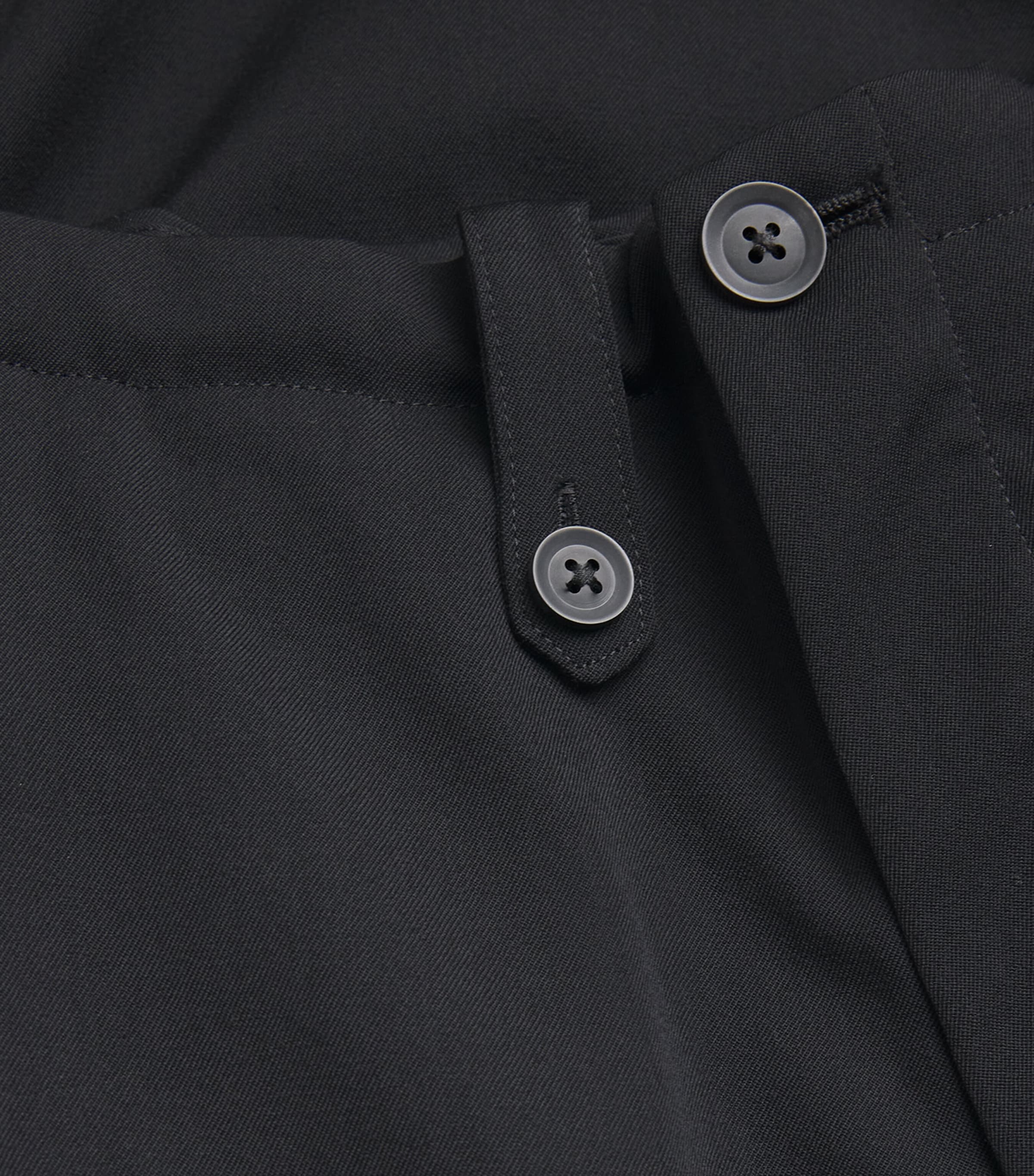 Yohji Yamamoto Mens Wool Garbadine Wallet Trousers Black Image 5