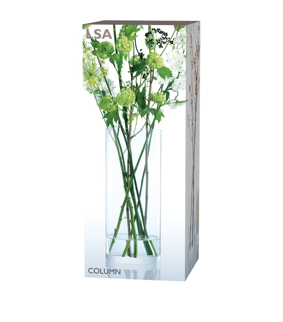 Tall Glass Column Vase (42cm) CLEAR Image 5