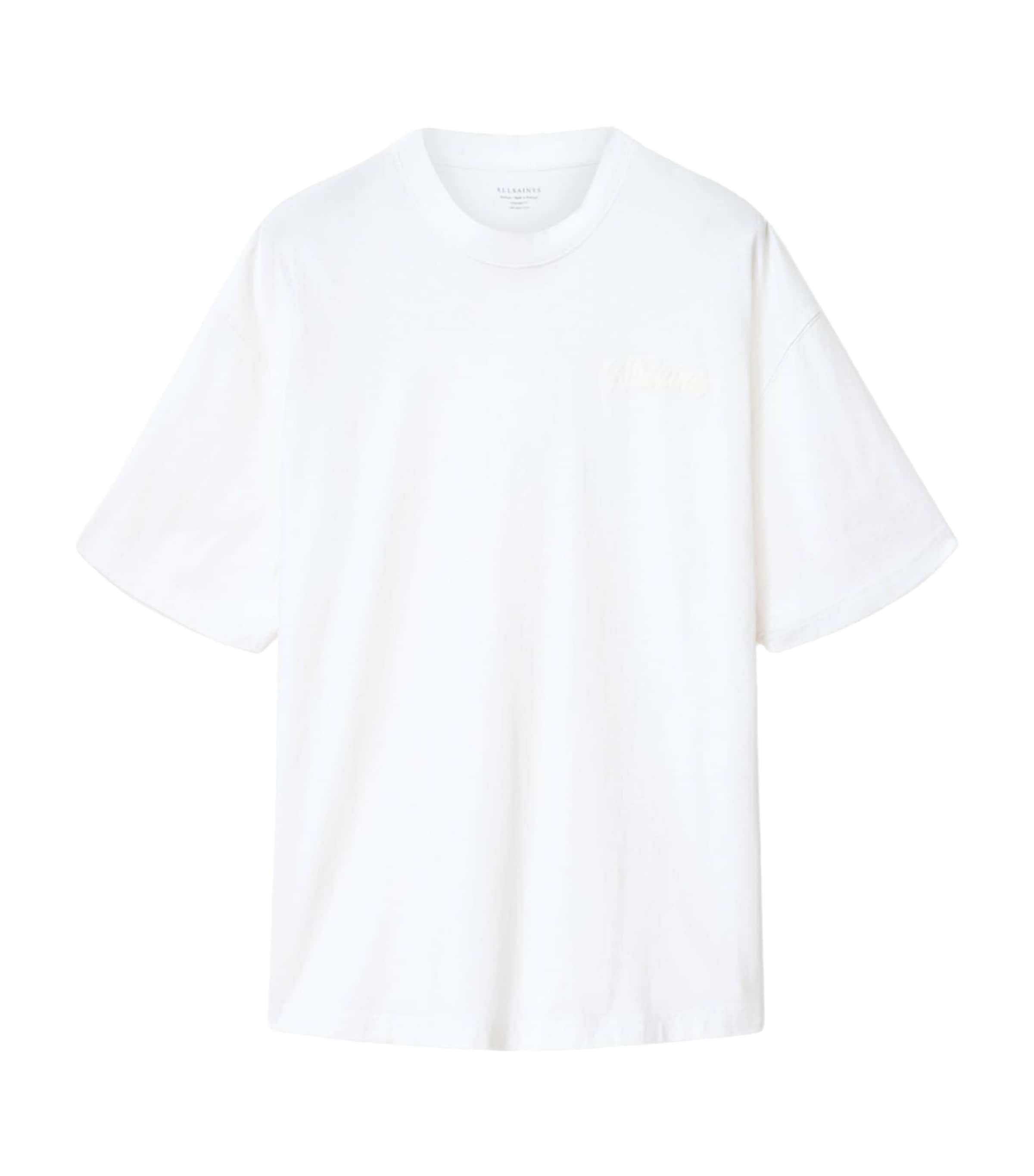 AllSaints Mens Oversized Organic Cotton Odyssey T-Shirt Optic White Image 1