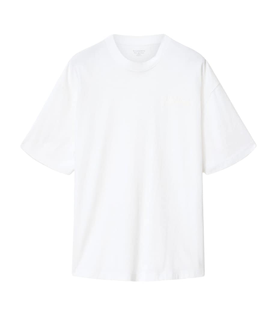 AllSaints Mens Oversized Organic Cotton Odyssey T-Shirt Optic White Image 1