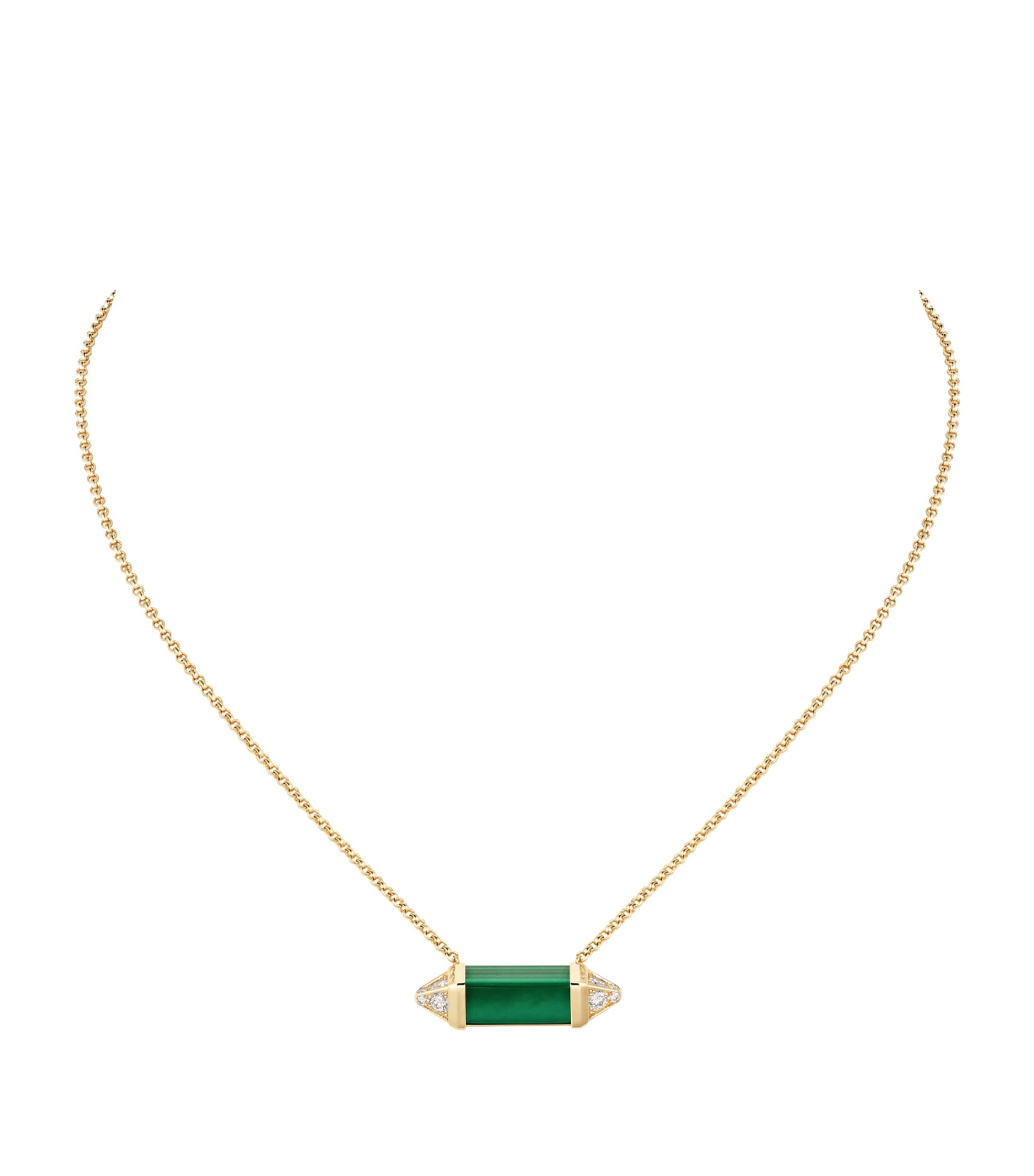 Yellow Gold, Diamond and Malachite Les Berlingots de Cartier Necklace YELLOW GOLD Image 1