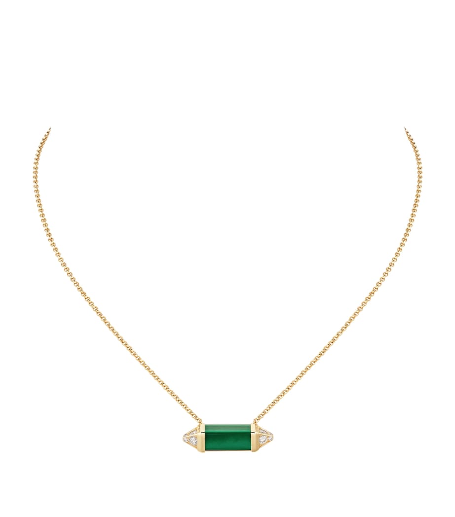 Yellow Gold, Diamond and Malachite Les Berlingots de Cartier Necklace YELLOW GOLD Image 1