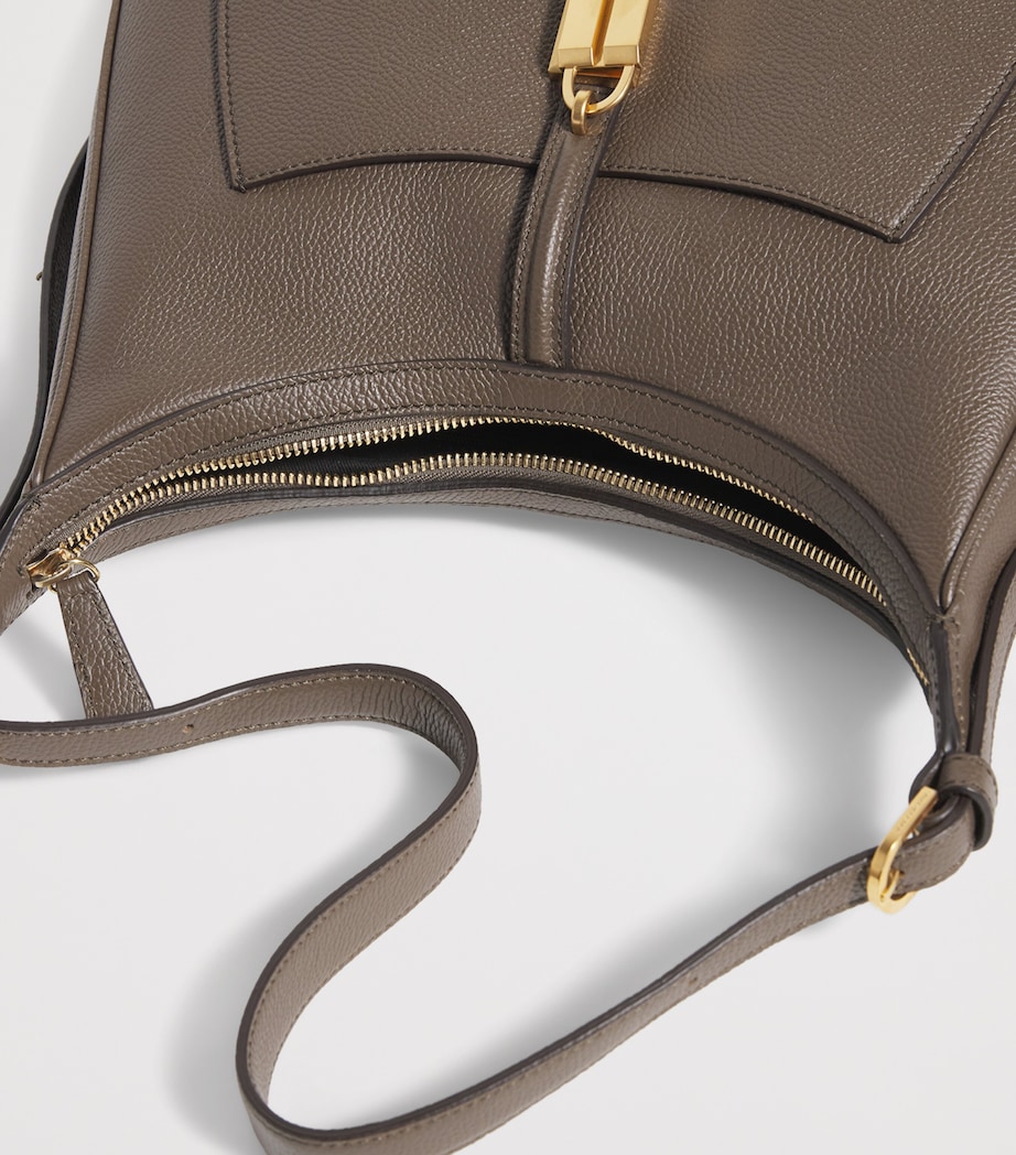 Small Leather Siena Shoulder Bag DEEP OLIVE Image 4