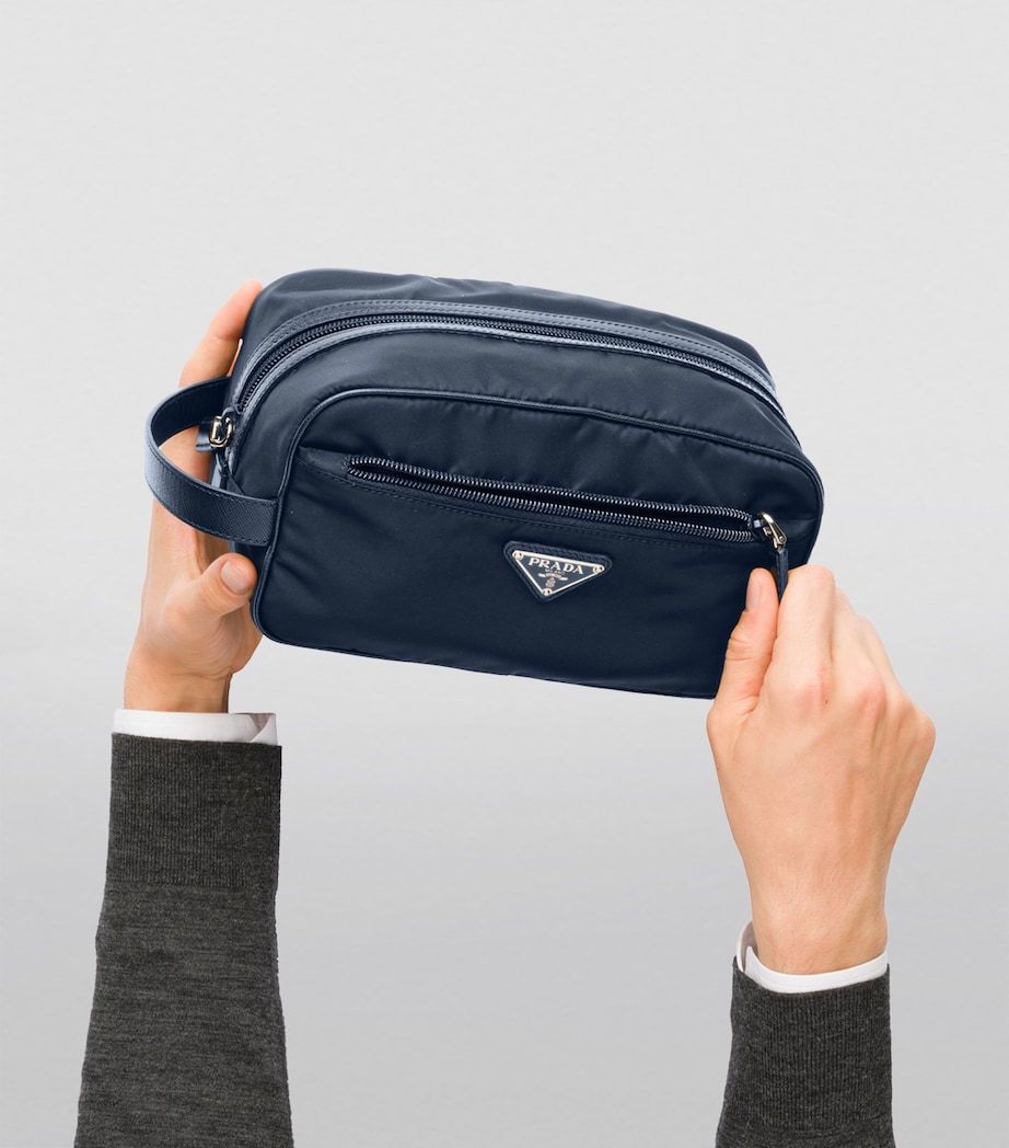 Prada Re-Nylon and Saffiano Leather Wash Bag Image 5