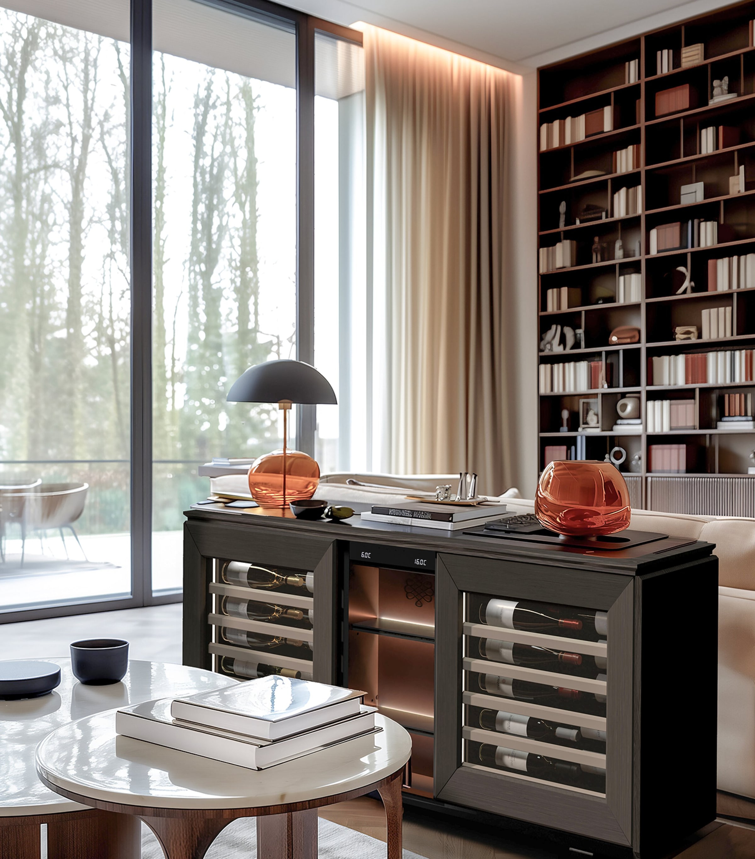 Harmonie Wine Cabinet SMOKED BROWN Image 2