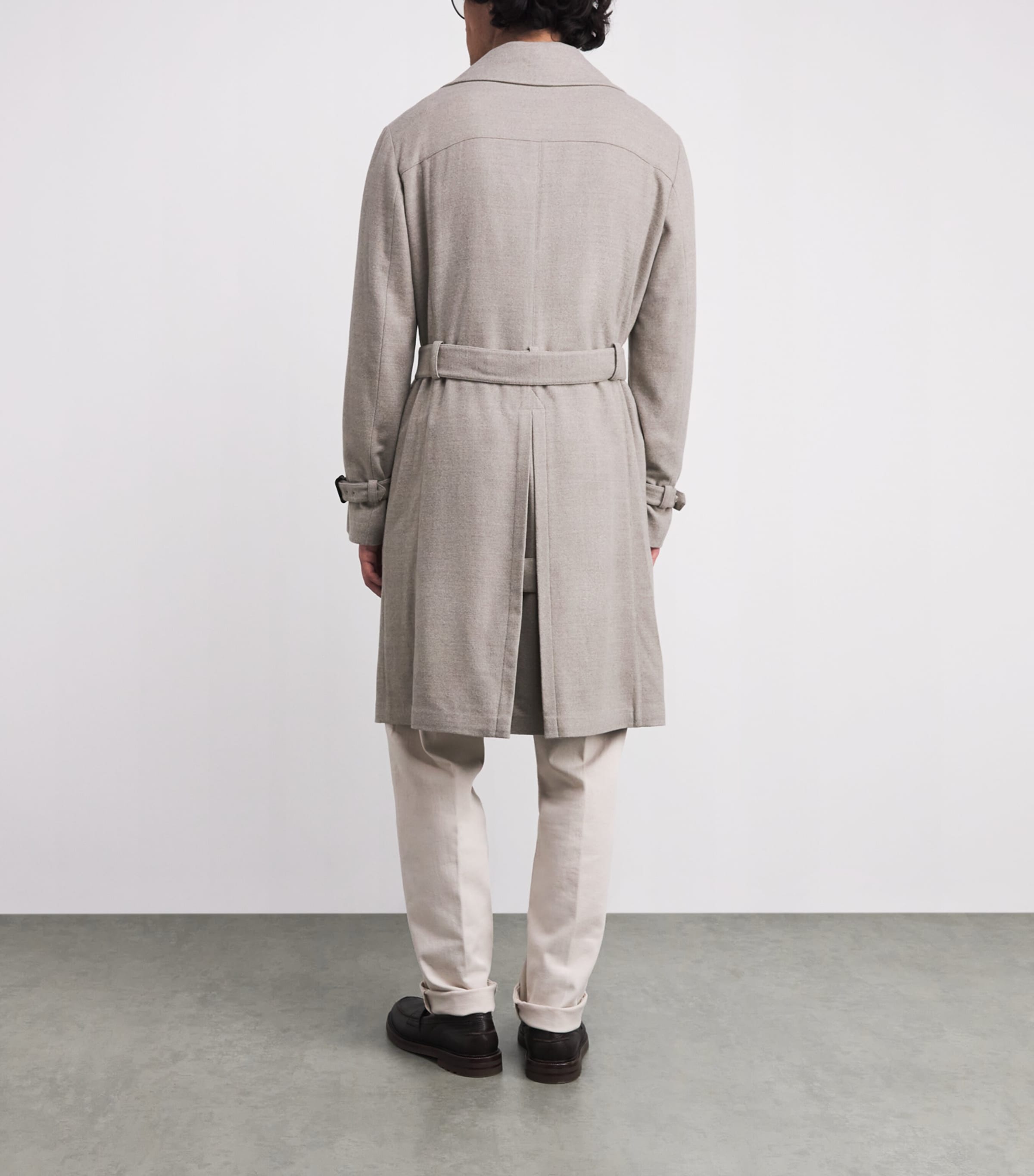 Wool Double-Breasted Coat ARGILLA Image 4