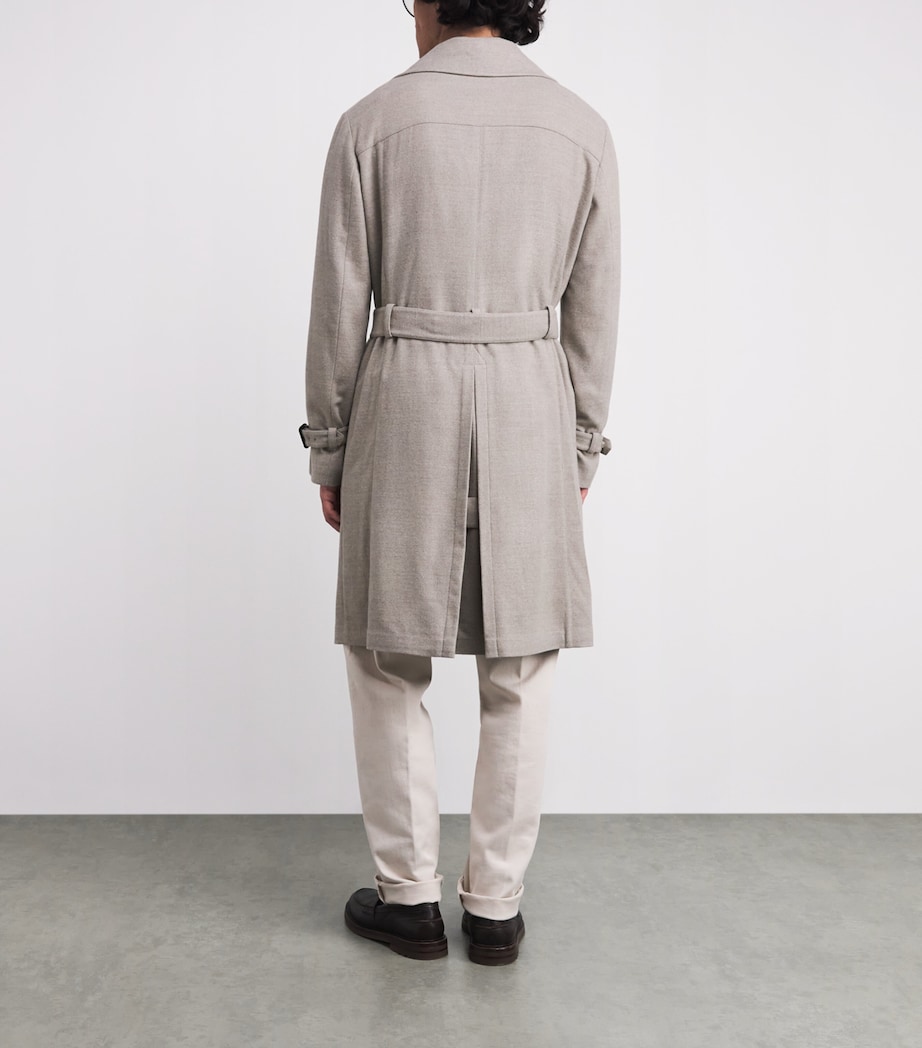 Wool Double-Breasted Coat ARGILLA Image 4