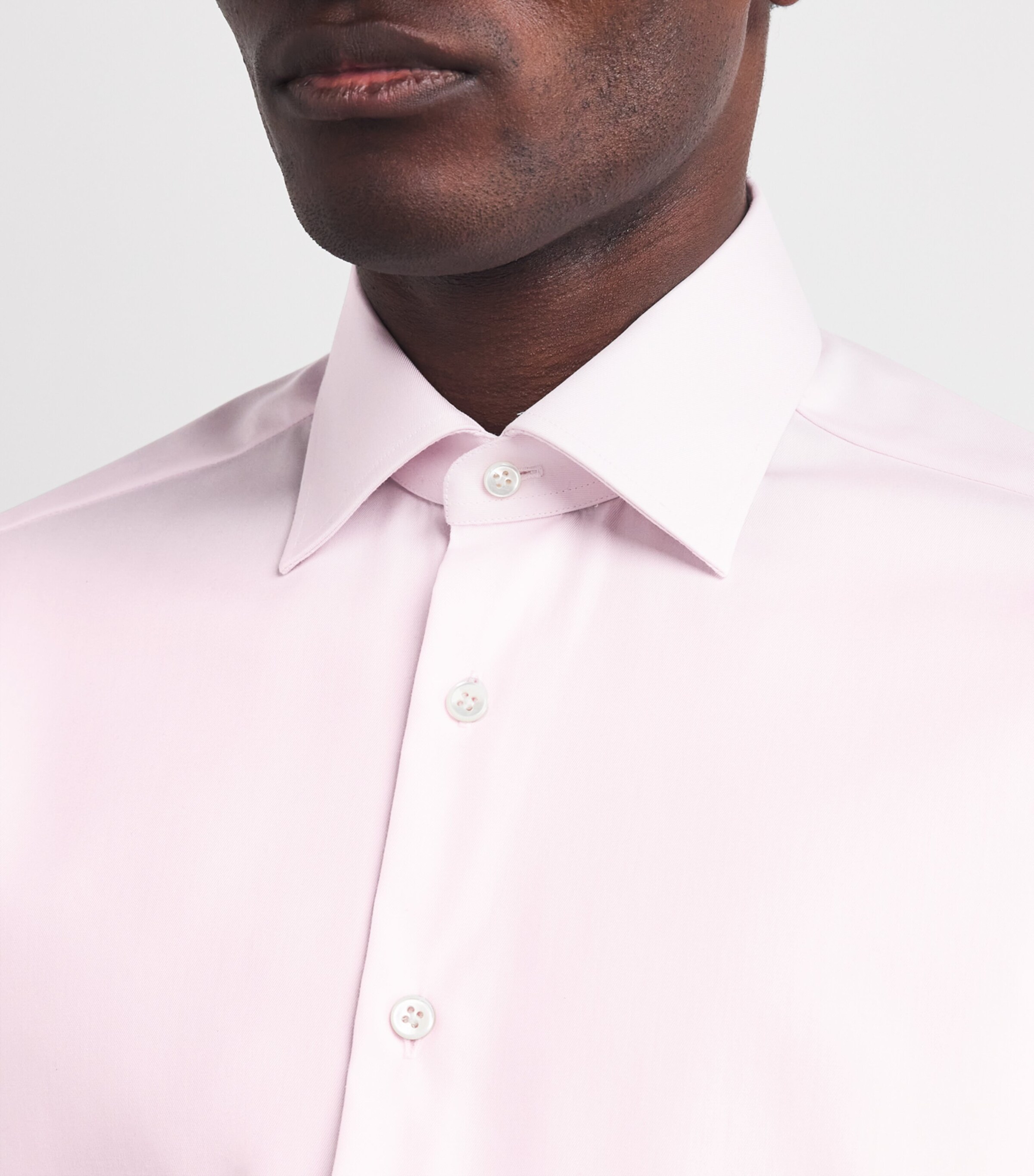 Pal Zileri Mens Cotton Jacquard Shirt Pink Image 6