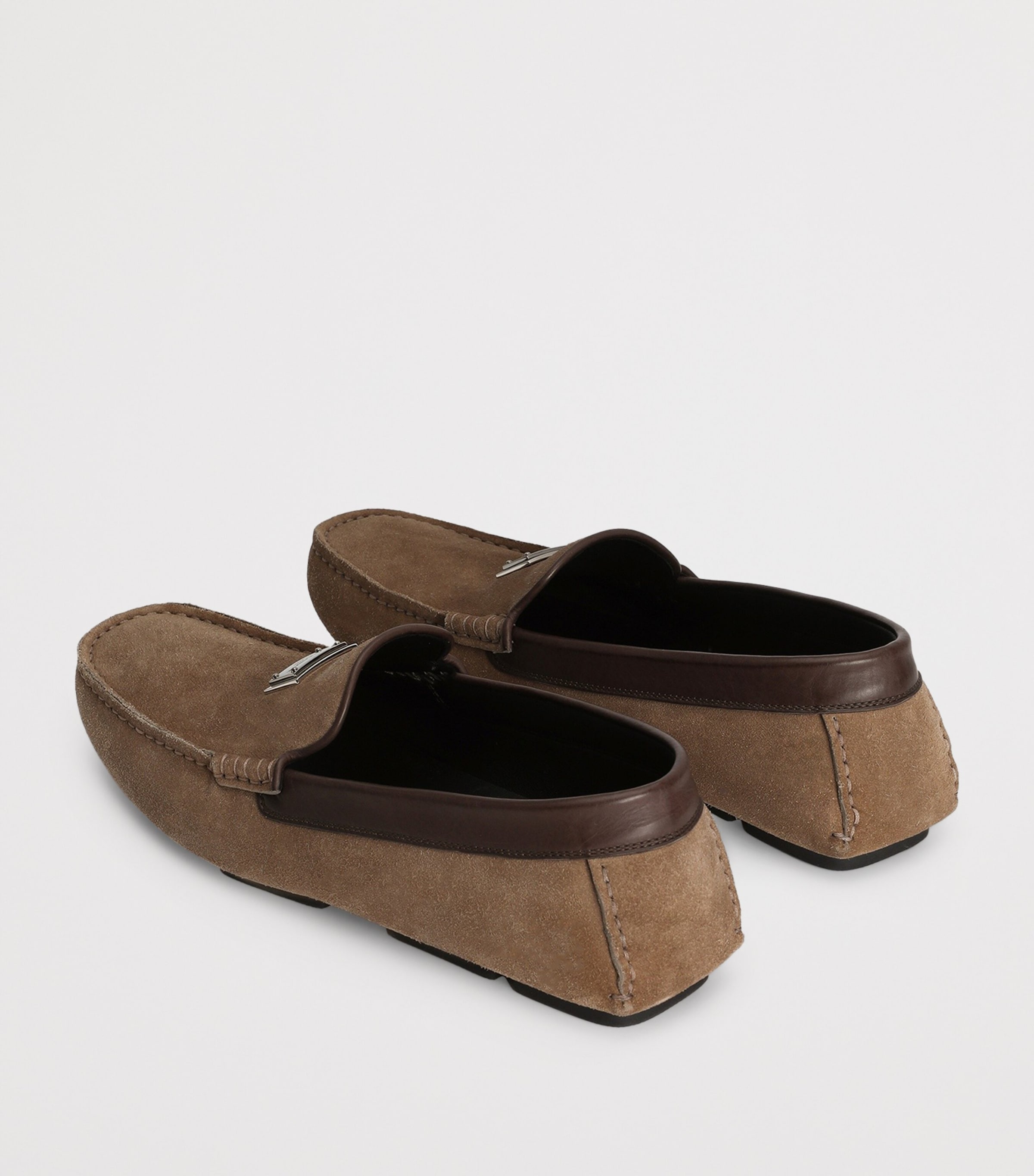 Dolce&Gabbana Suede Logo Driving Shoes Hazel/bro Image 3