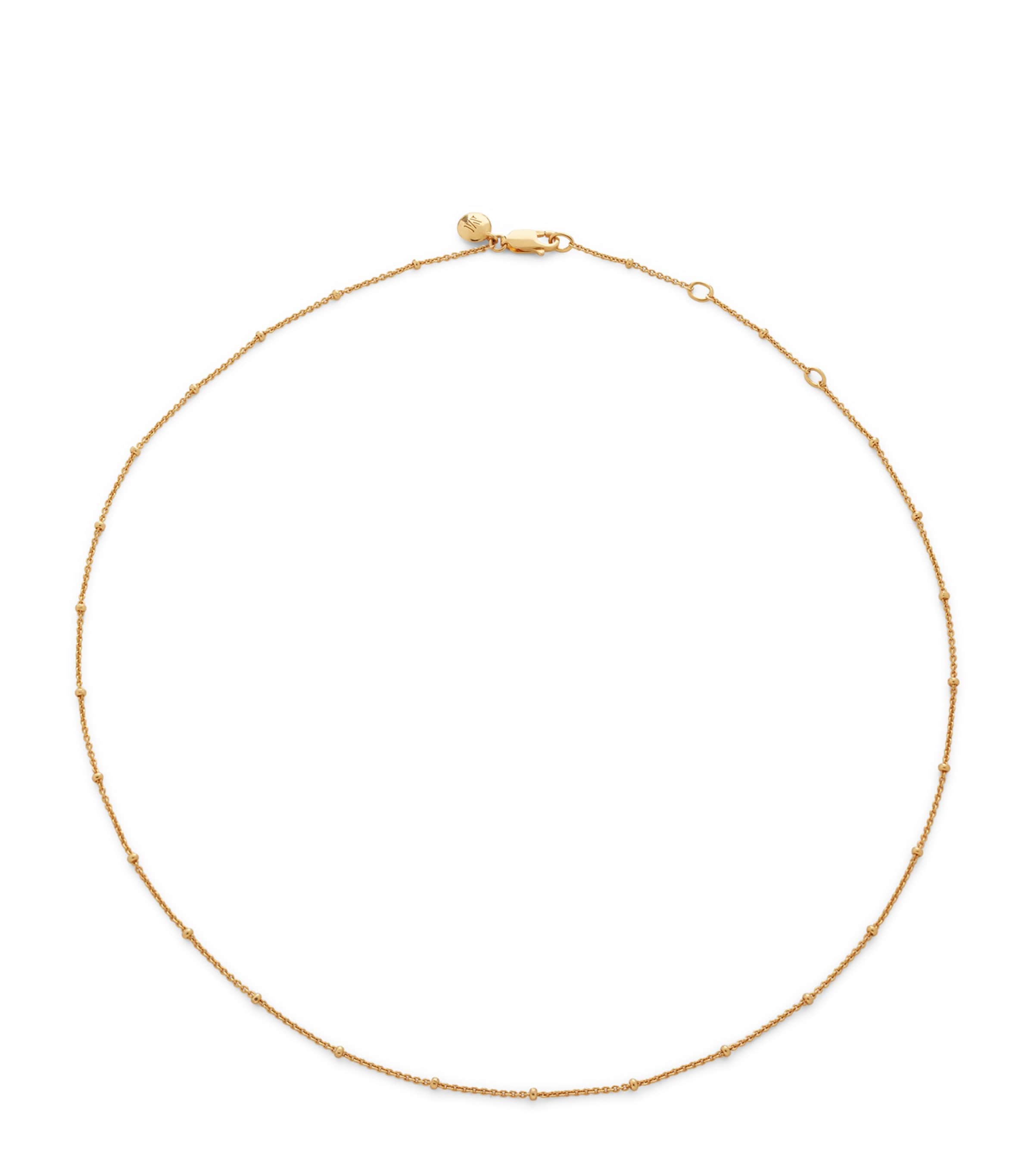 Monica Vinader Gold Vermeil Beaded Chain Necklace (61cm) Gold Vermeil Image 1
