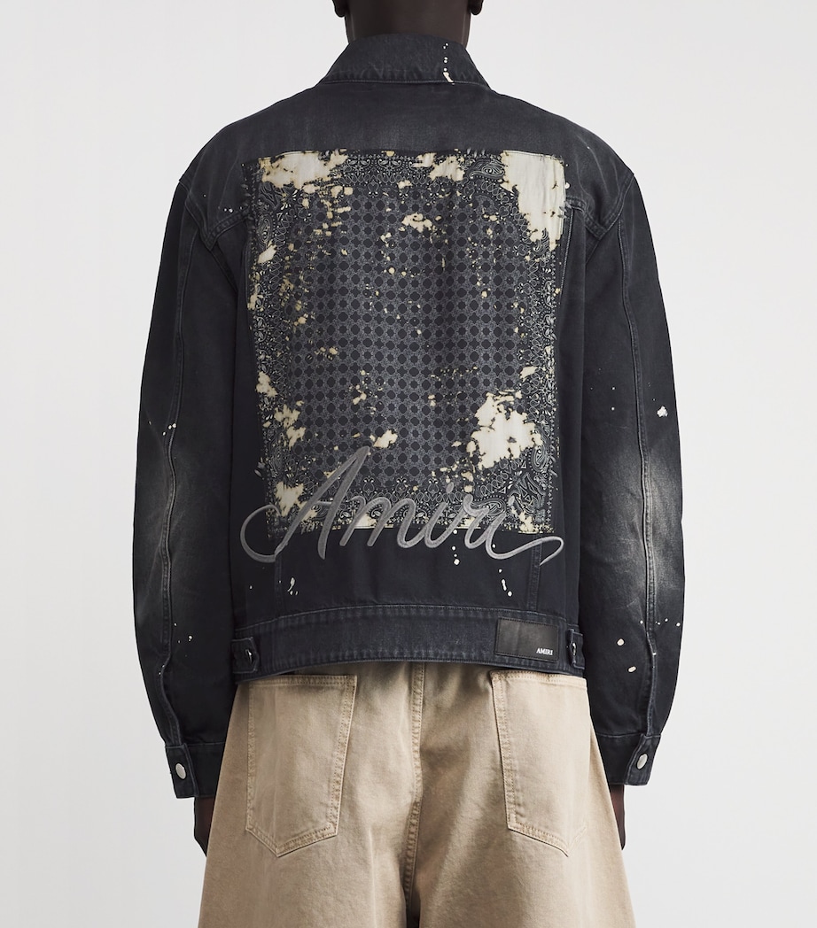 Bleach Bandana Denim Jacket FADED BLACK Image 4