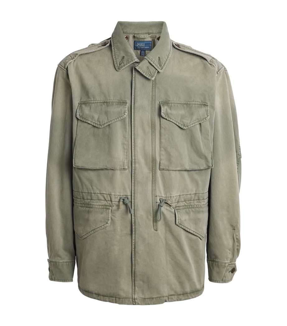 Polo Ralph Lauren Mens Cotton Sateen Field Jacket Mint Olive Washed Image 1