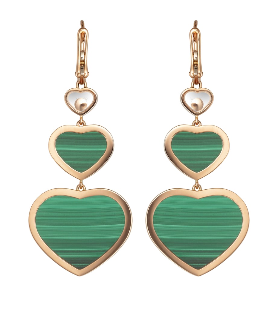 Rose Gold and Diamond Happy Hearts Drop Earrings 18K ROSE GOLD Image 2