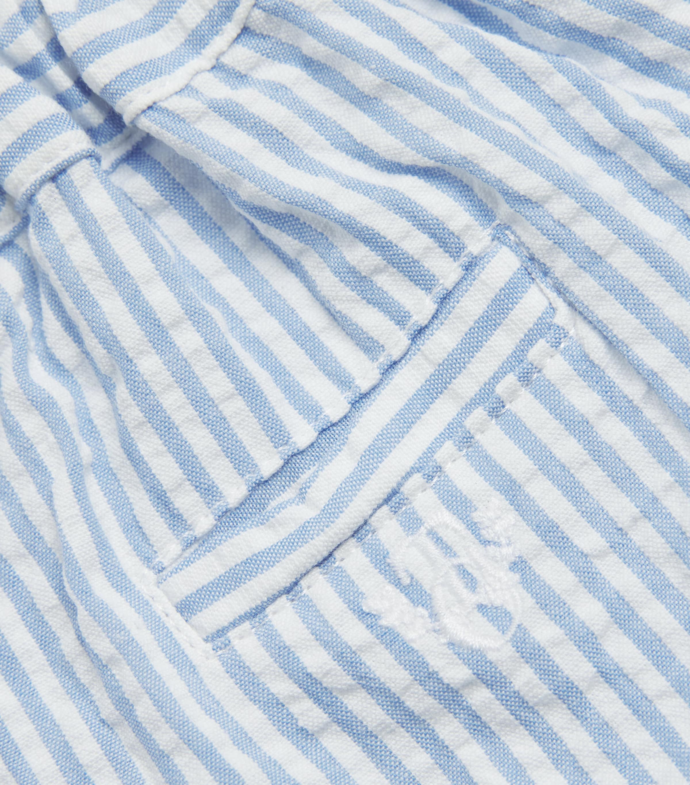 Tartine et Chocolat Cotton Stripe Shorts (3 Months – 4 Years) Bleu Grisï¿½ Image 3
