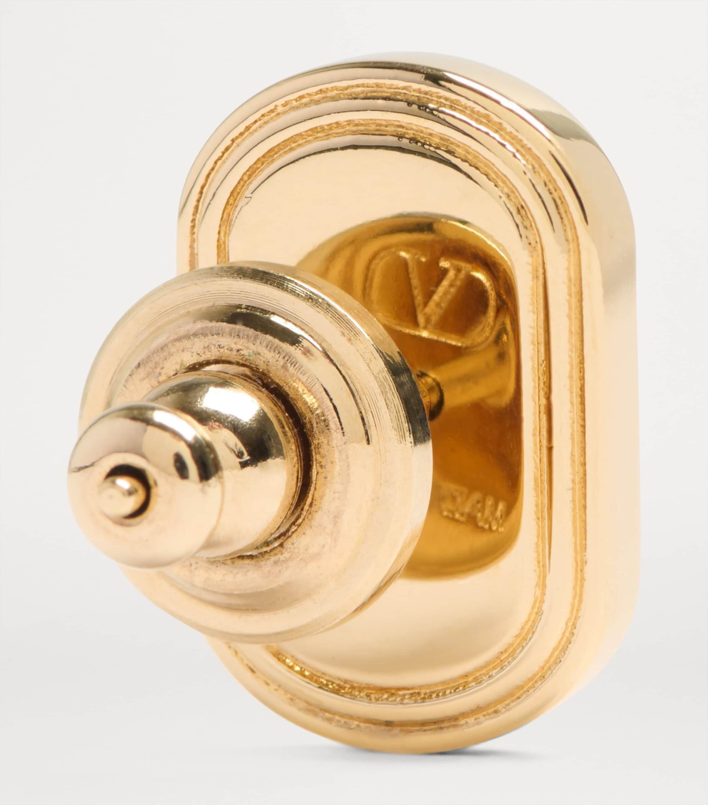 Ovalette VLogo Stud Earrings RG5 Image 2