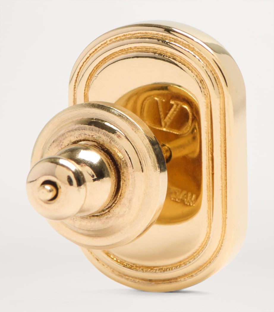 Ovalette VLogo Stud Earrings RG5 Image 2