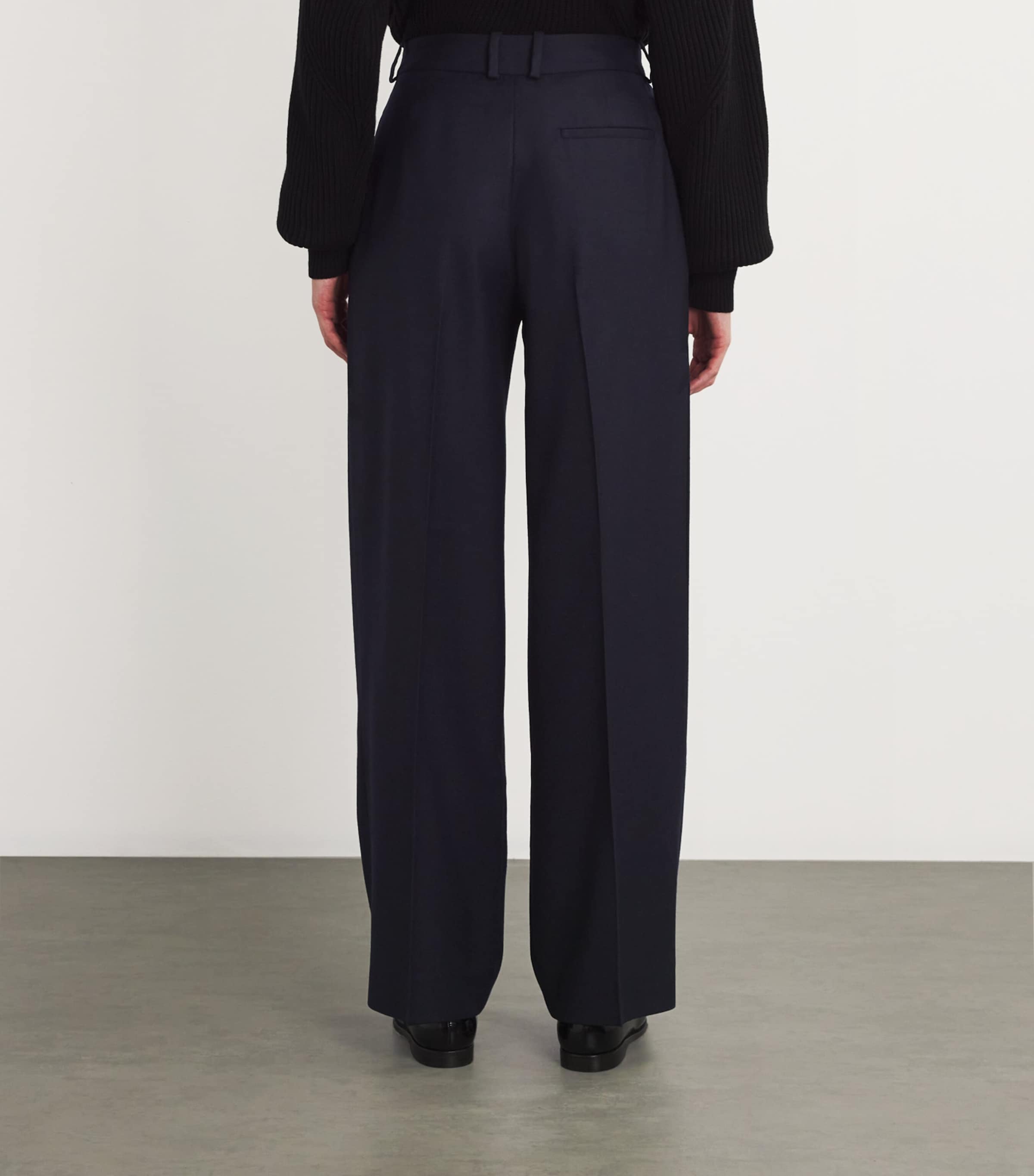 Wool Rampling Trousers NAVY BLUE Image 4