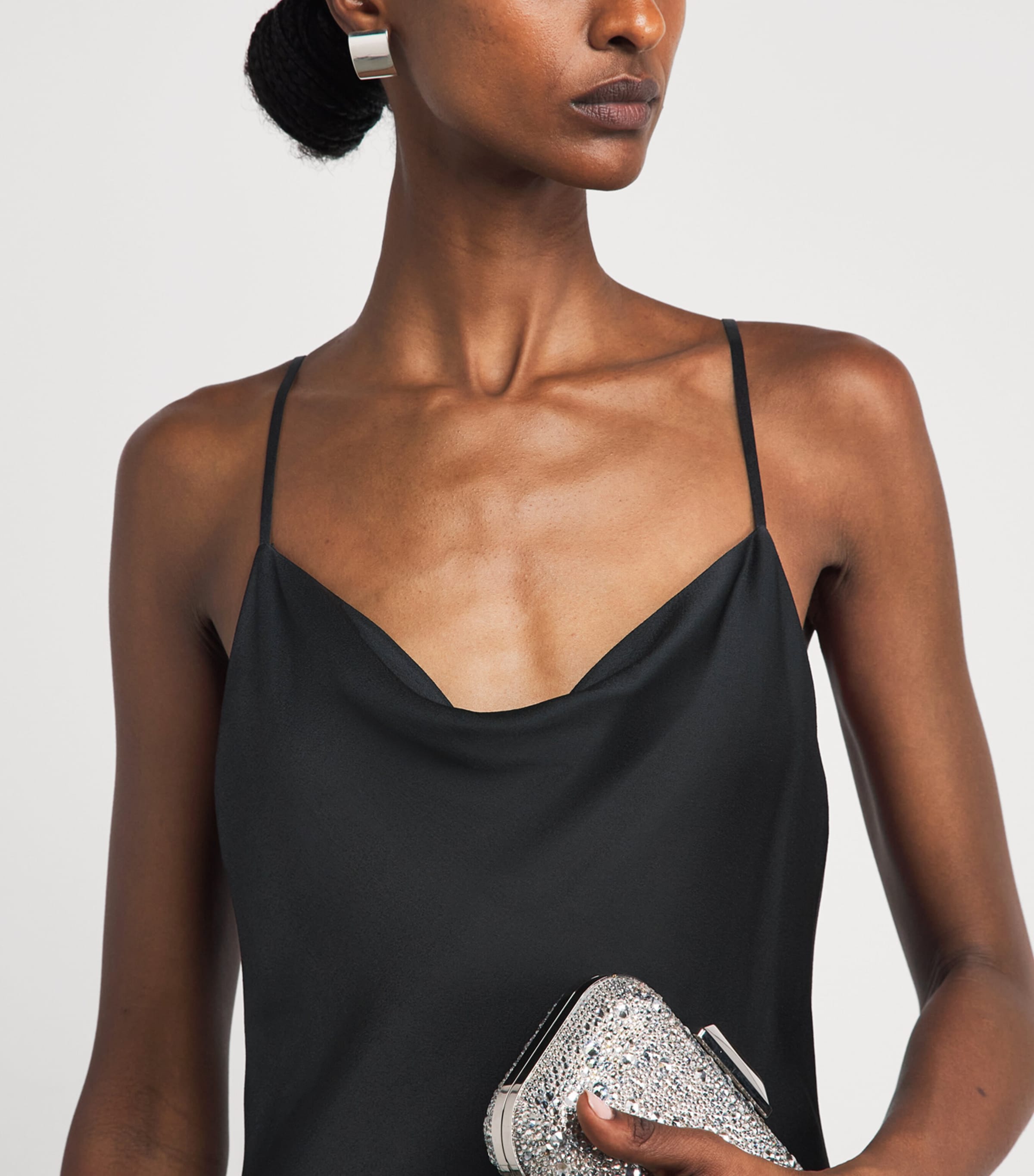 Jenny Packham Womens Tayen Maxi Slip Dress Liquorice Image 3