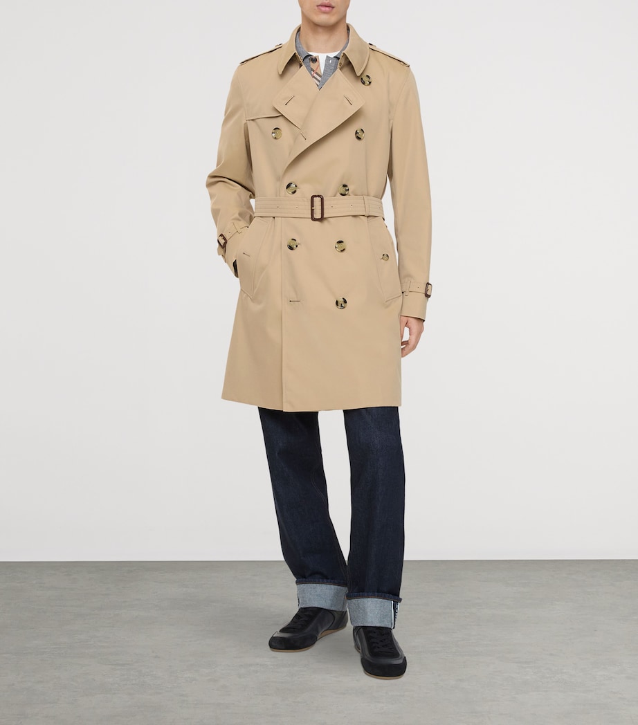 Burberry Mens Mid-Length Kensington Heritage Trench Coat Honey Image 3
