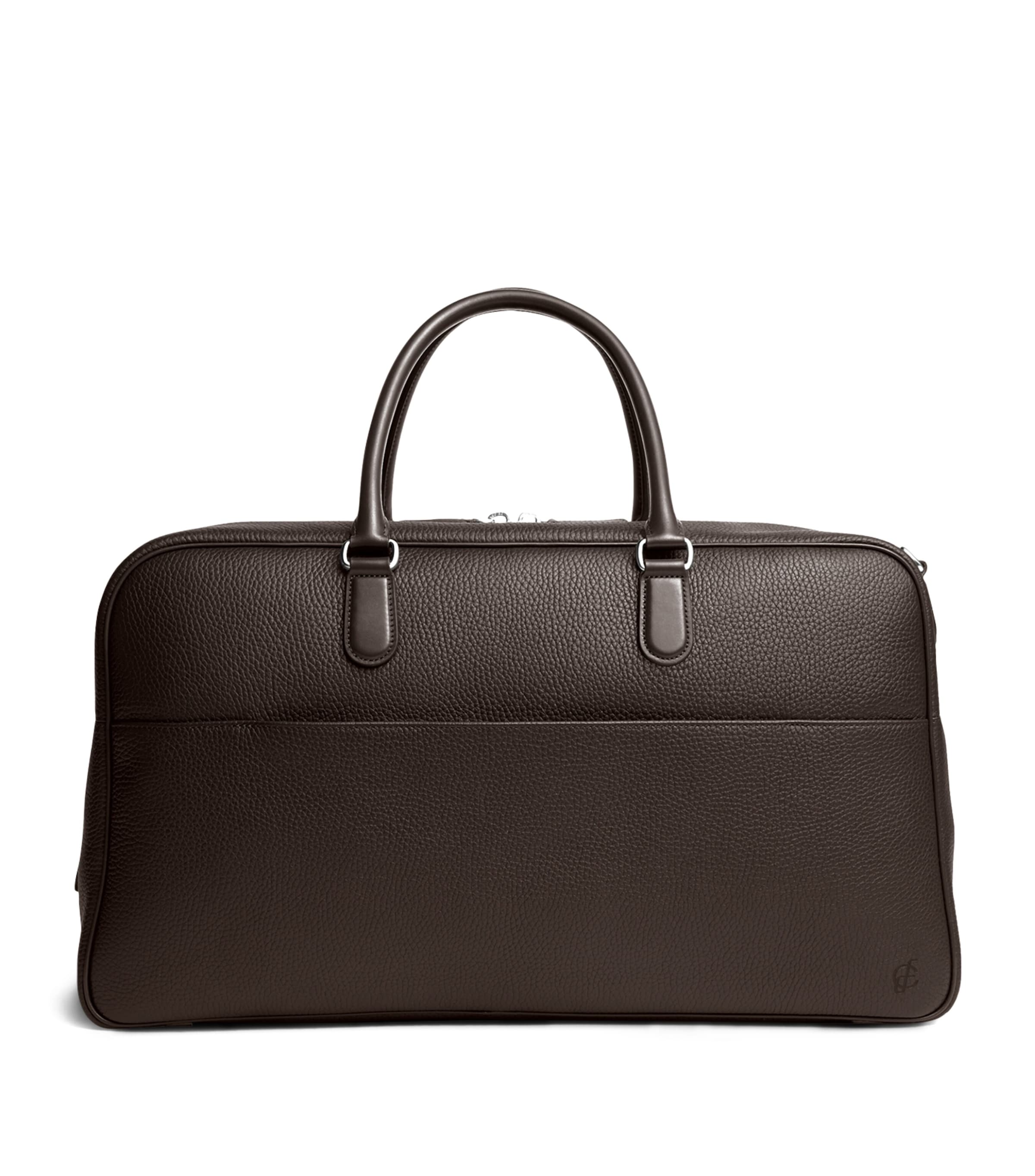 Carl Friedrik Leather Granville Duffle Bag Chocolate Image 1