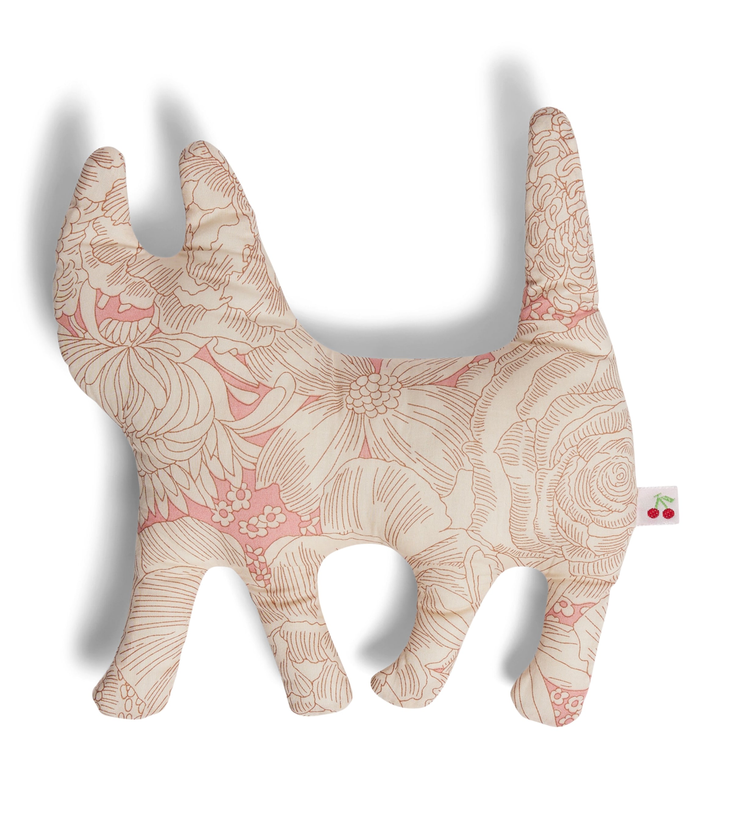 Bonpoint Graphic Print Cat Soft Toy Fl Rose Moyen Image 1