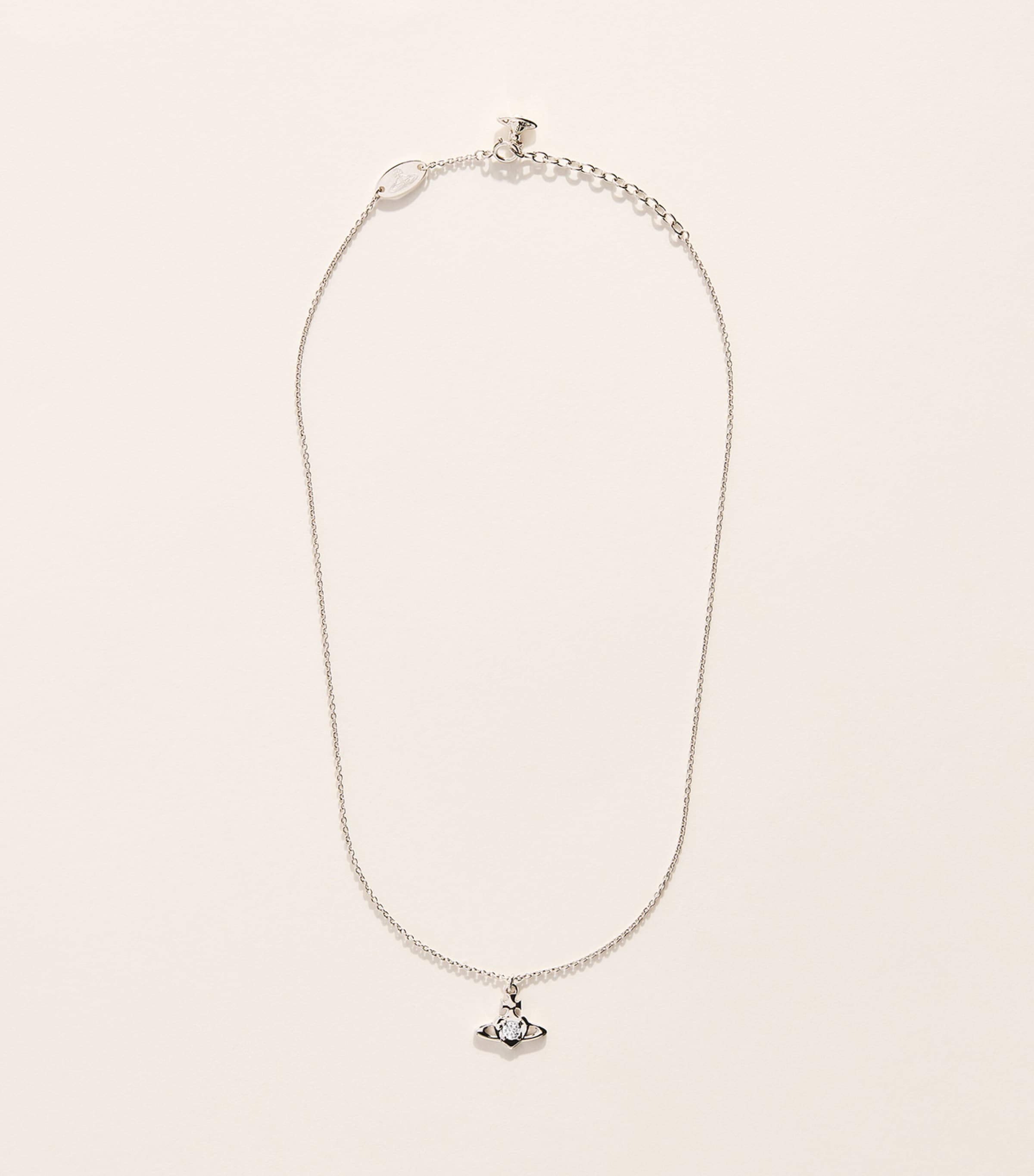 Vivienne Westwood Noella Pendant Necklace Platinum / White Cz Image 3