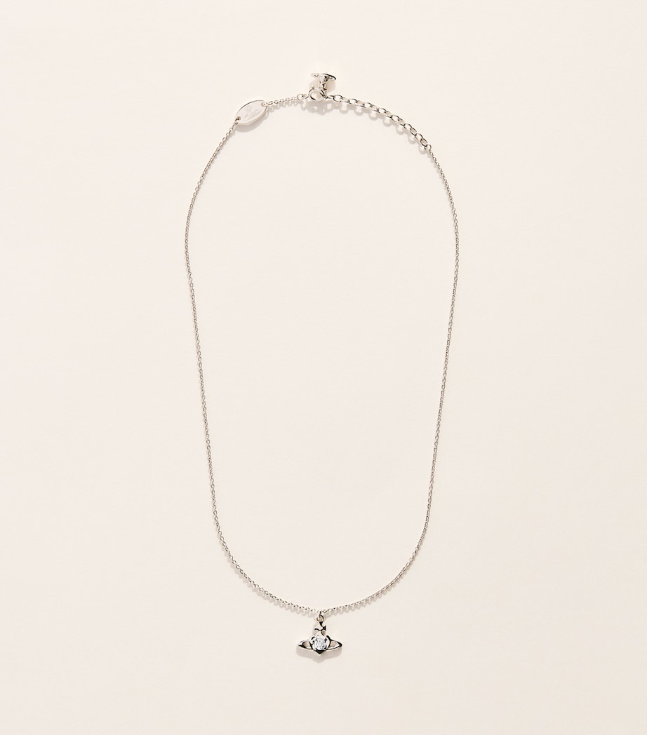 Vivienne Westwood Noella Pendant Necklace Platinum / White Cz Image 3