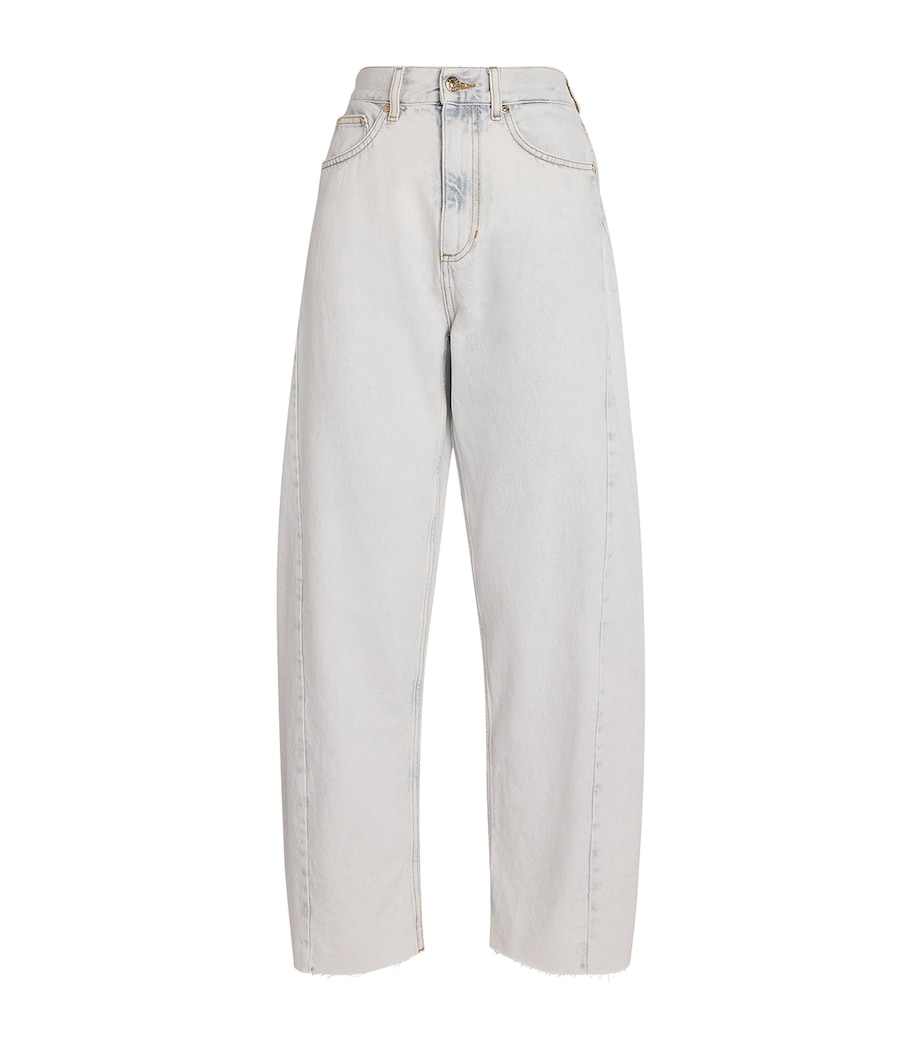 Sandro Paris Womens Barrel Jeans Sky Blue Image 1