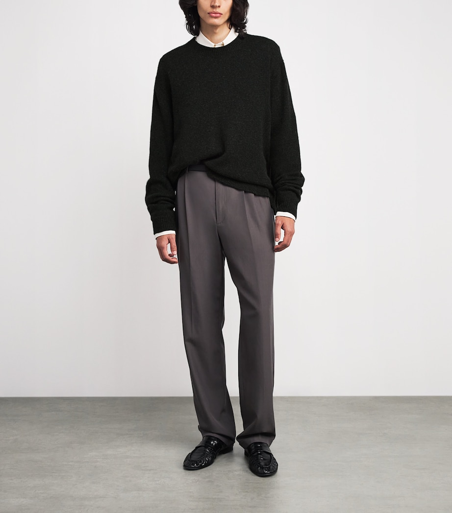 The Row Mens Dumbo Cashmere Sweater Charcoal Image 2