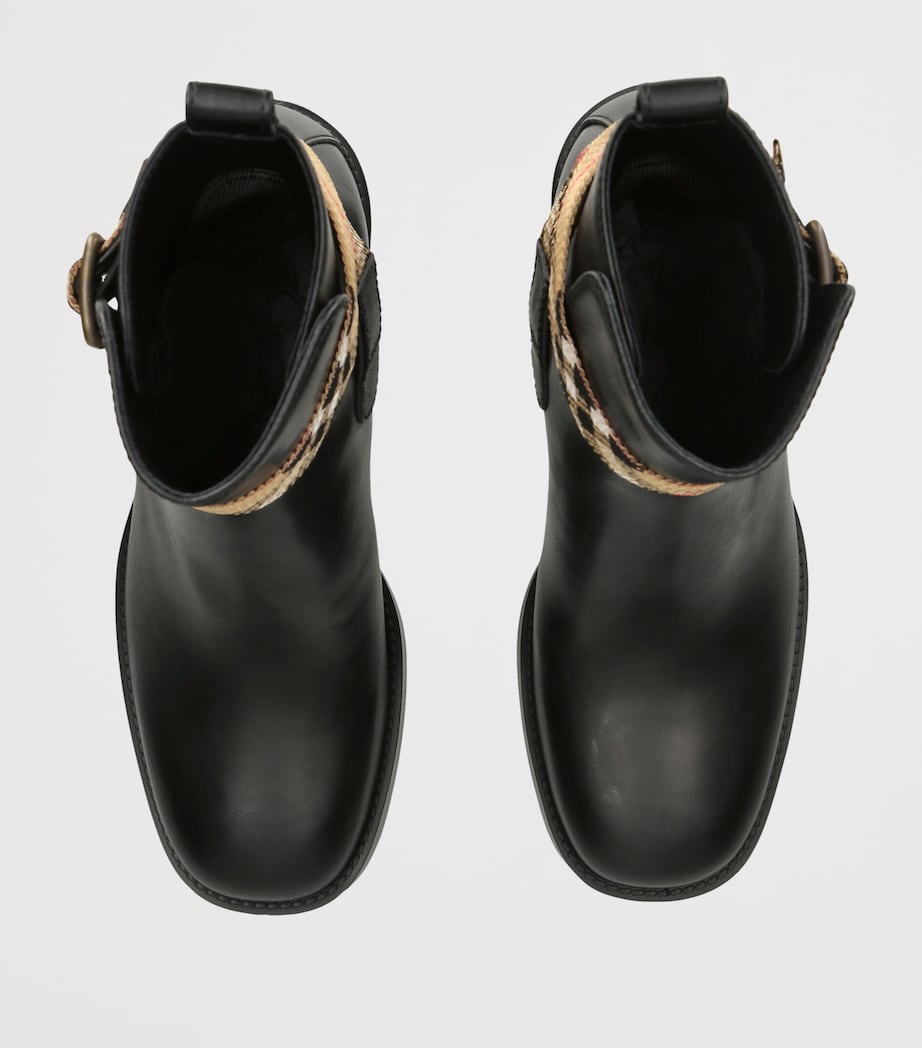 Burberry Leather Huntley Ankle Boots 70 Black Image 4