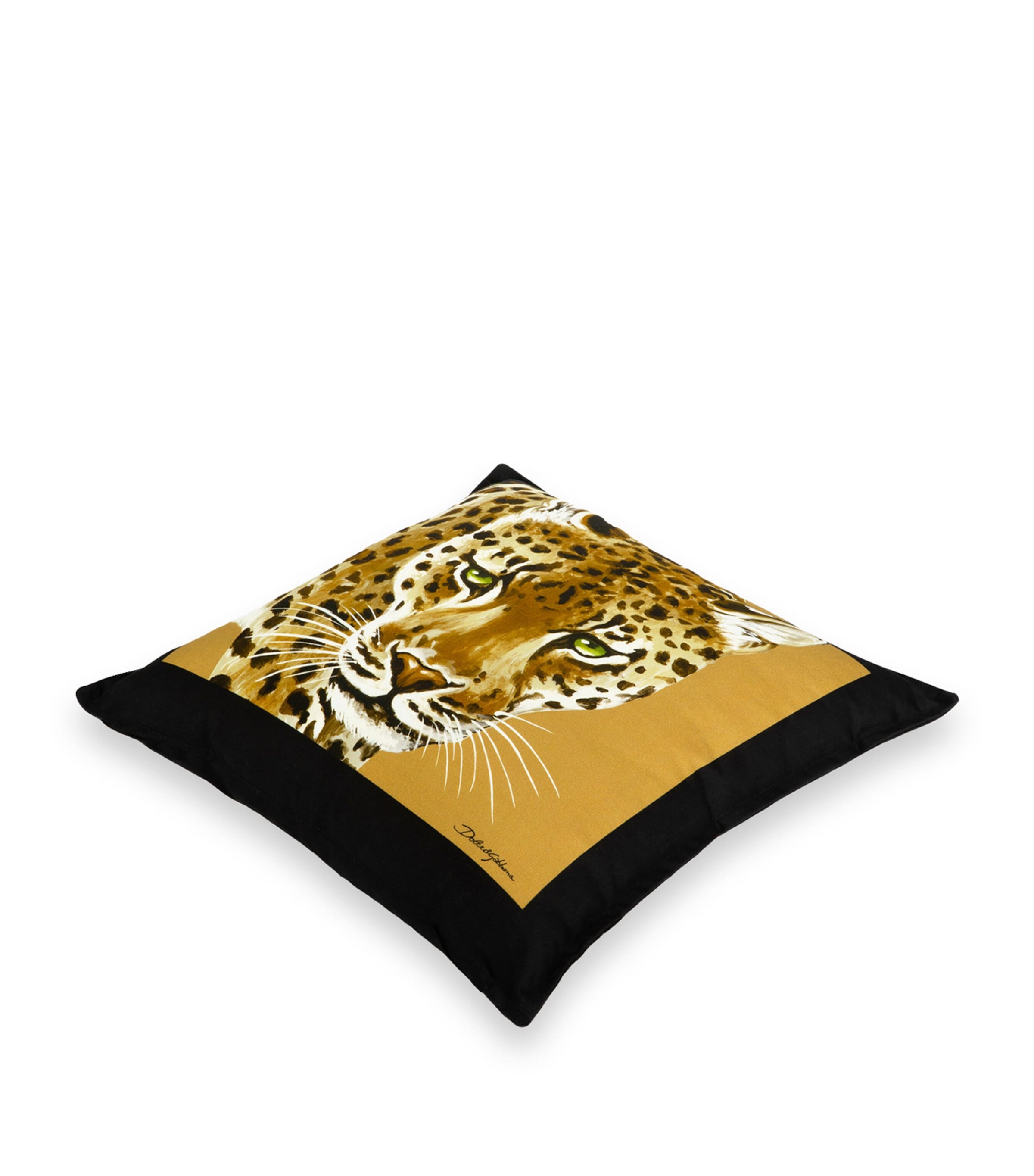 Dolce&Gabbana Casa Cotton Leopard Cushion (45cm x 45cm) Leopardo F Do Image 3