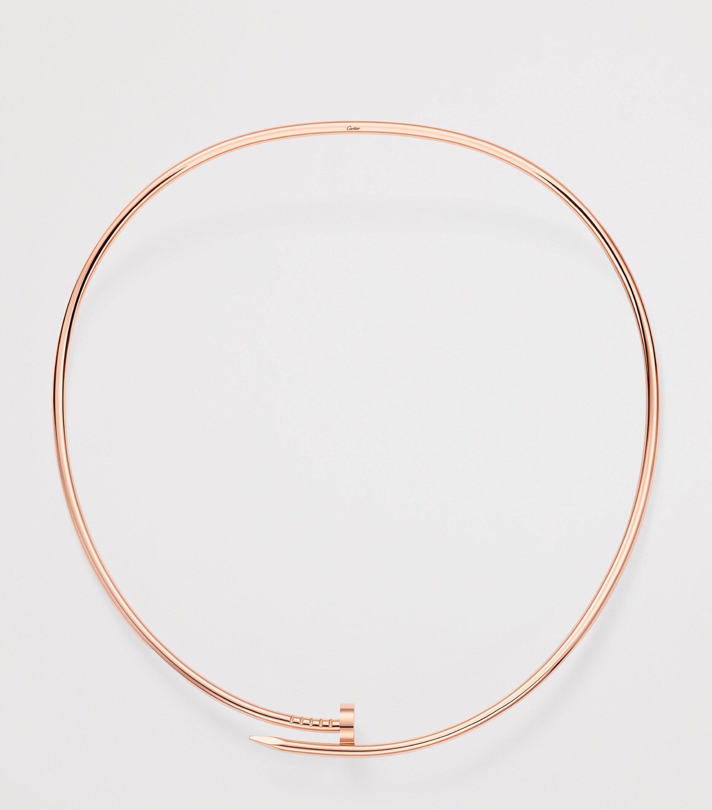 Small Rose Gold and Diamond Juste un Clou Torque Necklace ROSE GOLD Image 3